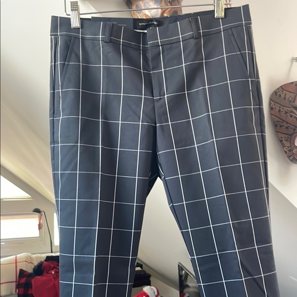 Banana Republic Ryan Slim Straight-fit Washable Windowpane Pants - Picture 8 of 11